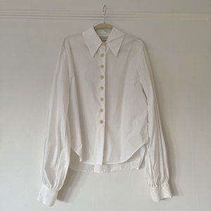 Elegant White Button-Up Blouse